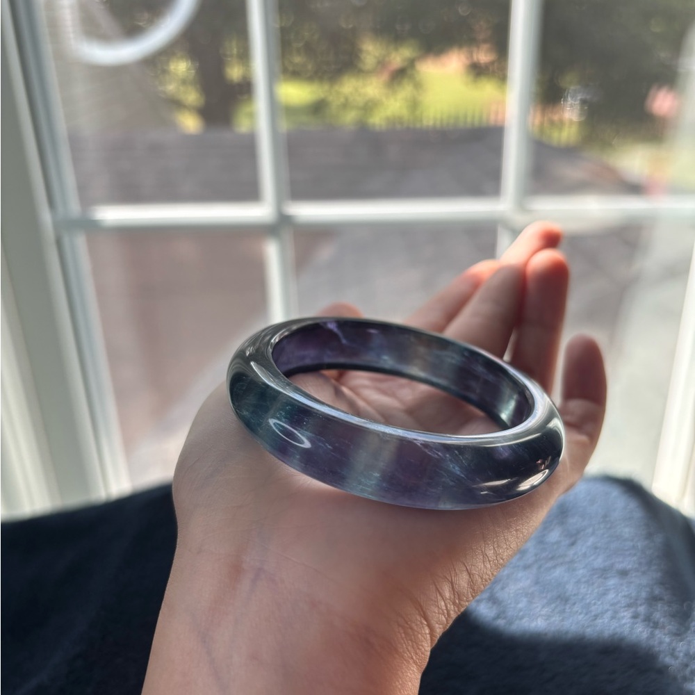 Multicolor Fluorite Bangle - Picture 6 of 8